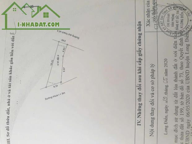 ĐẤT 2 MẶT TIỀN ĐƯỜNG QUY HOẠCH SỐ 9 LONG ĐIỀN