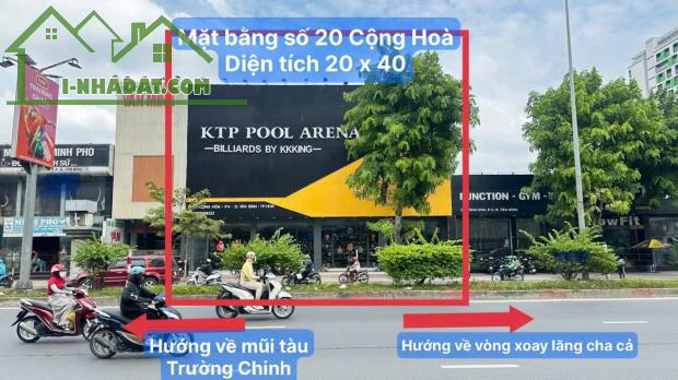 Cho thuê nhà mặt tiền 20A Cộng Hòa, P04, Tân Bình. Trệt, DT 800m2, 20x40 chỉ 280tr - 1