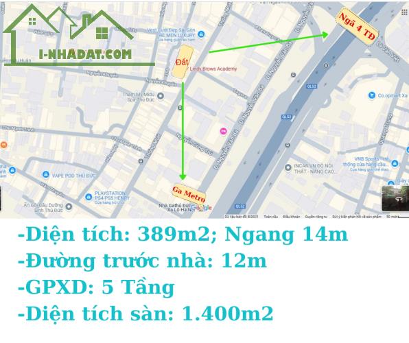 Dòng Tiền 7%/th, DT 389m2, đ.Thống nhất,Trường Thọ, Thủ Đức: Ngang 14m, 5 Tầng, 19 Tỷ - 1