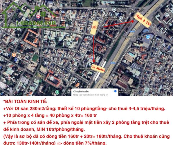 Dòng Tiền 7%/th, DT 389m2, đ.Thống nhất,Trường Thọ, Thủ Đức: Ngang 14m, 5 Tầng, 19 Tỷ - 2