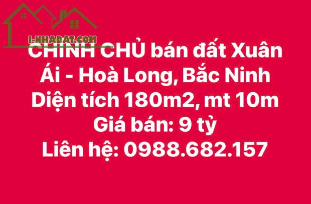 CHÍNH CHỦ CẦN BÁN ĐẤT TẠI BẮC NINH