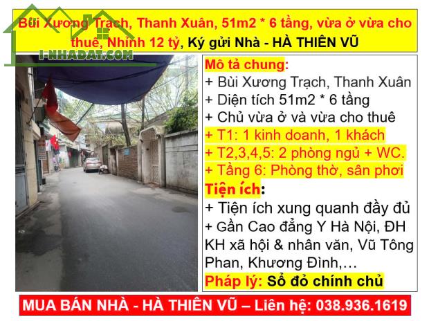 Bùi Xương Trạch, Thanh Xuân, 51m2 * 6 tầng, vừa ở vừa cho thuê, Nhỉnh 12 tỷ, Ký gửi Nhà - 5