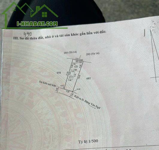Bán đất Kiệt Lê Minh thông ra Kiệt 135 Đặng Văn Ngữ, An Đông, Huế  2tyxxx - 3