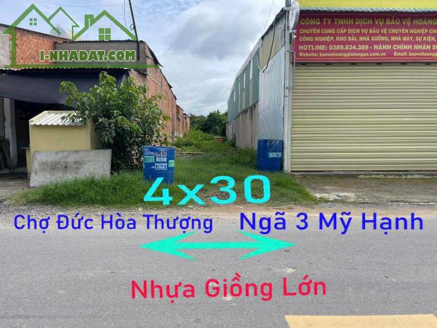 chỉ 2.1 tỷ đất shr 4x30 Mặt tiền nhựa Giồng lớn ngay ngã tư ĐỒNG GÒ