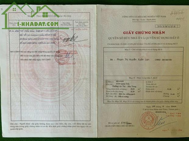 ĐẤT CHÍNH CHỦ - Bán Đất Trung Tâm Đường Hùng Vương, P Lộc Thọ, TP Nha Trang, Khánh Hòa - 3