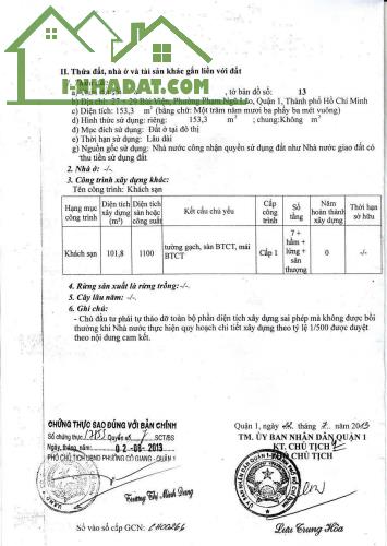 BÁN KHÁCH SẠN MẶT TIỀN 27-29 BÙI VIỆN – PHỐ ĐI BỘ SẦM UẤT 130 tỷ