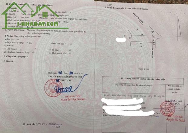 Bán đất 144m2 Kiệt ôtô 86 Lê Ngô Cát, phường Thuỷ Xuân, Quận Thuận Hoá, TP Huế - 4