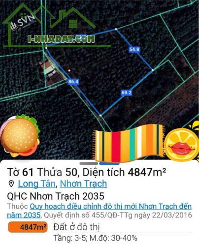 Bán gấp đất khu Bắc Nhơn Trạch trung tâm hành chính thành phố Nhơn Trạch 1000m2 - 3