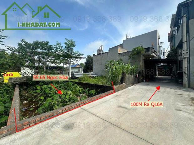 ĐẤT ĐẤU GIÁ NGỌC HÒA 55,65M² full thổ, mặt tiền gần 5m, chỉ nhỉnh 3 tỷ