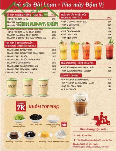 SANG NHƯỢNG GẤP QUÁN TRÀ SỮA LUYUTEA – THƯƠNG HIỆU ĐÀI LOAN – VỊ TRÍ VÀNG NGAY CHỢ THỦ ĐỨC - 3