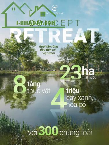 ECO RETREAT -DIỆN TÍCH CẢNH QUAN 55% HẠ TẦNG+TIỆN ÍCH 25,5% NHÀ Ở 19,5% - 3