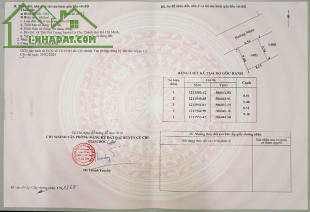 Chỉ Cần 800tr Nhận Ngay Đất Nền Đẹp Đối Diện Vinhomes Củ Chi - 1