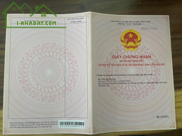 Chính chủ bán đất mặt tiền Nguyễn Tri Phương, TP Buôn Ma Thuột. - 4