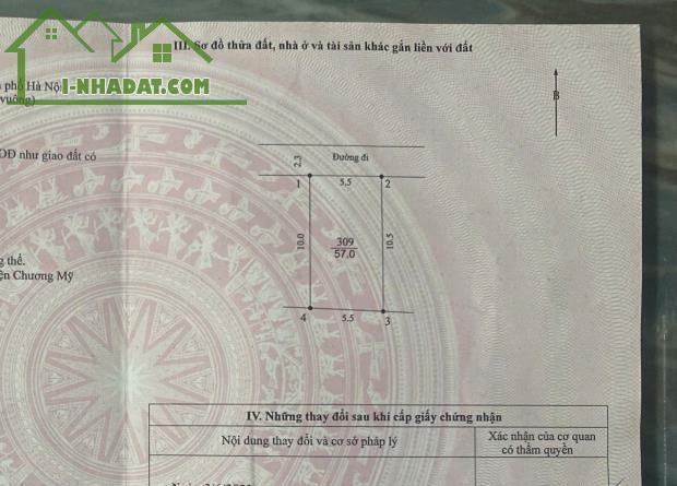 Bán mảnh 57m2 oto đỗ cửa tại Phú Nghĩa, CHương Mỹ, HÀ Nội