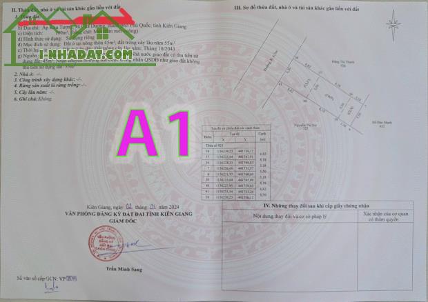 BÁN LÔ ĐẤT KHU TƯỢNG CỬA DƯƠNG PHÚ QUỐC THỔ CƯ 2TY400TR DT200m2 0832865116 - 1
