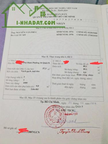 Bán nhà riêng 37tr/m2 đường  Phú Định, phường 16, quận 8 4x22.5 có 1 lầu 4 phòng gần mặt đ - 1