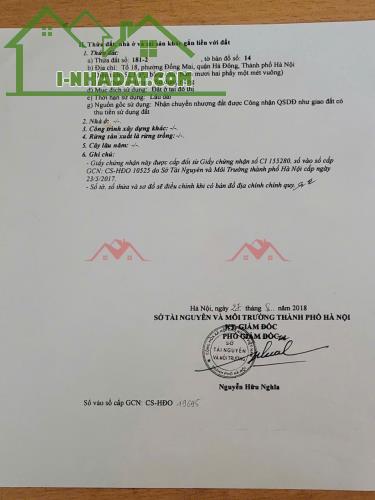 CHÍNH CHỦ BÁN LÔ ĐẤT 52,1M TẠI ĐỒNG MAI-HÀ ĐÔNG-HÀ NỘI - 1