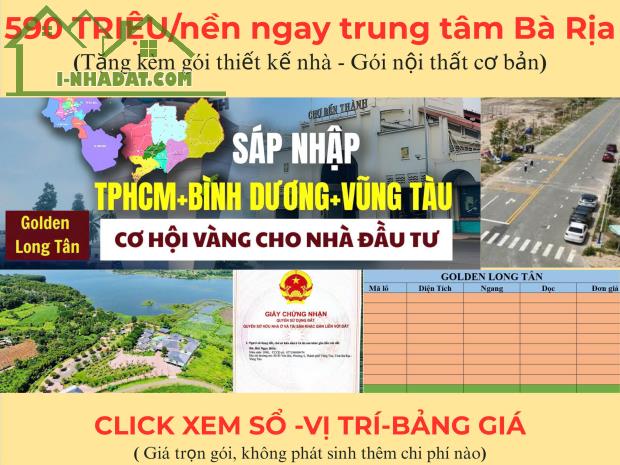 ĐẤT SỔ RIÊNG CHỈ TỪ 590 TRIỆU/NỀN – TẶNG 1 CHỈ VÀNG 9999!