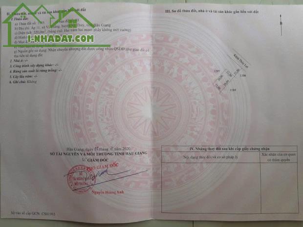 MÌNH CẦN BÁN NHANH LÔ ĐẤT SỔ HỒNG KHU VỊ THẮNG - VỊ THỦY - 1