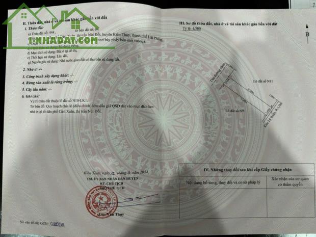 Bán đất Núi Đối - Kiến Thụy - Hải Phòng