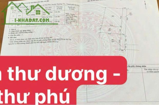 Bán đất Thư Dương – Thư Phú – Thường Tín, 67,7m², ô tô đỗ cửa, 35tr/m