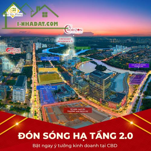 BÁN SHOPHOUSE THE HORIZON PHÚ MỸ HƯNG, 177M2, 2 TẦNG, 8X9. MUA TT CĐT, LS 0%. CK CAO - 1