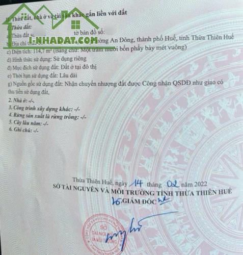 Bán đất 114,7m2 tặng Dãy trọ 6 phòng Kiệt ôtô An Dương Vương thông Hải Triều, TP Huế - 4