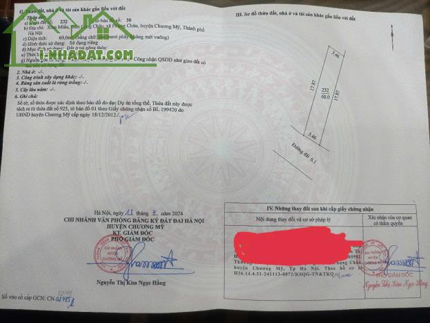 CHÍNH CHỦ BÁN LÔ ĐẤT 60M TẠI PHỤNG CHÂU-CHƯƠNG MỸ-HÀ NỘI - 4