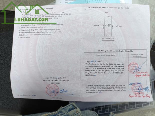 Bán lô 56m2 Tân Mỹ Thụy Hương, Chương Mỹ, Hà Nội