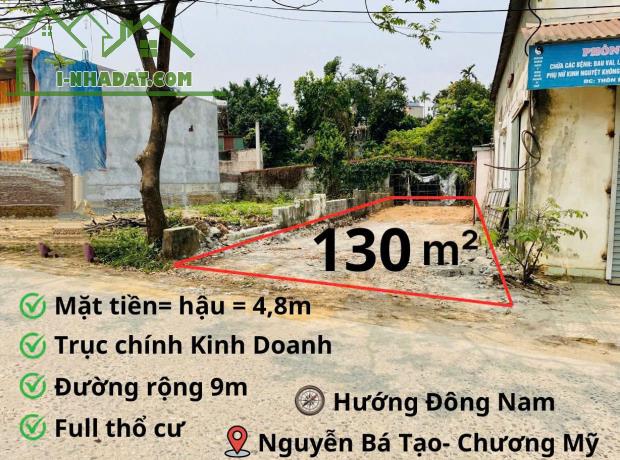 bán mảnh 130m Nam Phương Tiến , đường 9m trục kinh doanh, giá tốt - 2