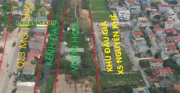 Bán đất đấu giá X5 Nguyên Khê Đông Anh nằm sát dự án bờ kè sông đào QL3