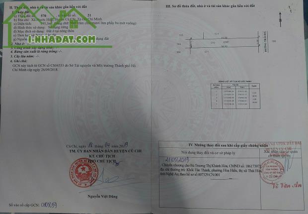 Chính chủ bán đất diện tích 196m2 cách quốc lộ 22 tầm 30m, xã Phước Hiệp, Củ Chi - 3