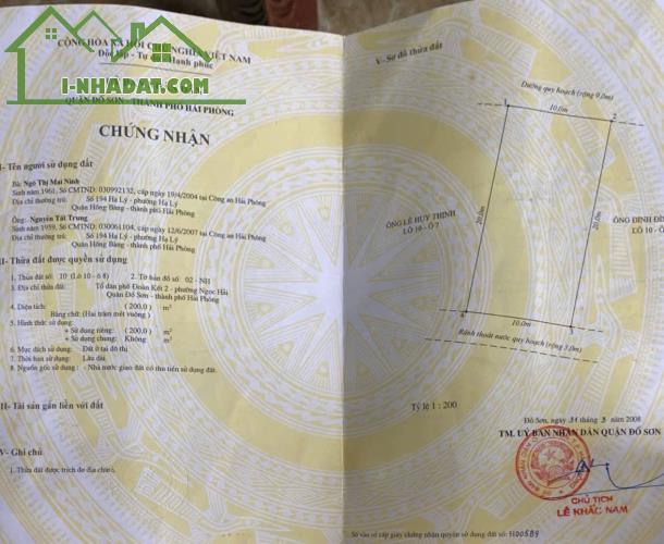 Bán đất Đoàn Kết - Đồ Sơn - Hải Phòng