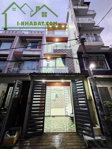 nhà xây kiên cố 4 tầng, 4 x 16, giá 6 tỷ 390 bớt lộc may mắn - 1
