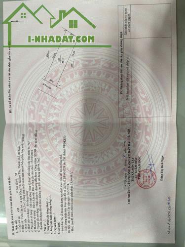 BÁN LÔ ĐẤT ĐẸP XÃ SƠN ĐÔNG, SƠN TÂY, HÀ NỘI-154,7M-Ô TÔ TRÁNH-GIÁ  2,3 TỶ - 1