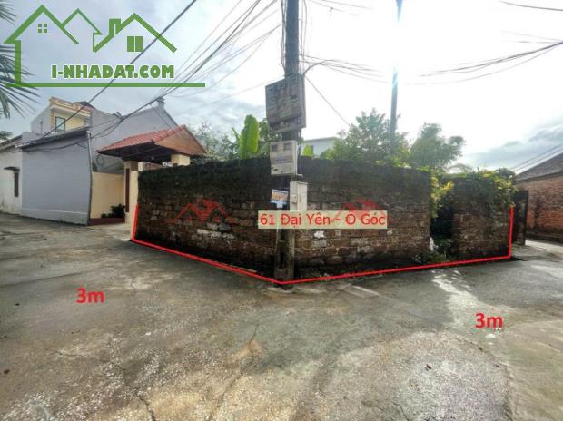 CHÍNH CHỦ BÁN LÔ ĐẤT 61M TẠI ĐẠI YÊN-CHƯƠNG MỸ-HÀ NỘI