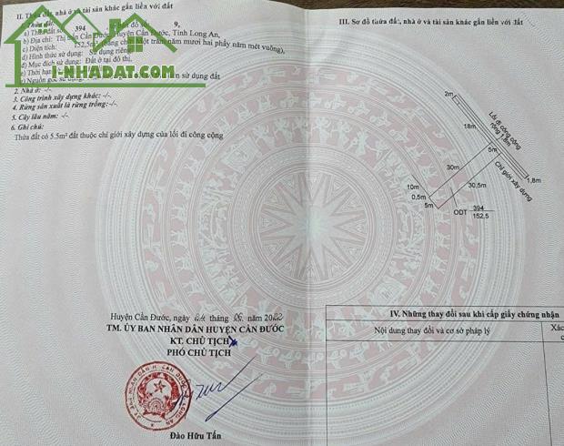 HÓT ! ĐẤT ĐẸP - ĐẦU TƯ SINH LỜI - CHỦ Cần Bán Nhanh Đất+Diện tích: 152,5m2+ Giá bán: 1 TỶ - 1
