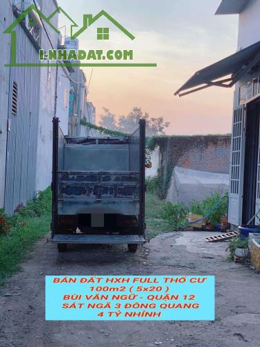 Bán đất hxh full tc 100m2 (5x20) Bùi Văn Ngữ Q12 , sát Ngã 3 Đông Quang , 4 tỷ nhỉnh - 1