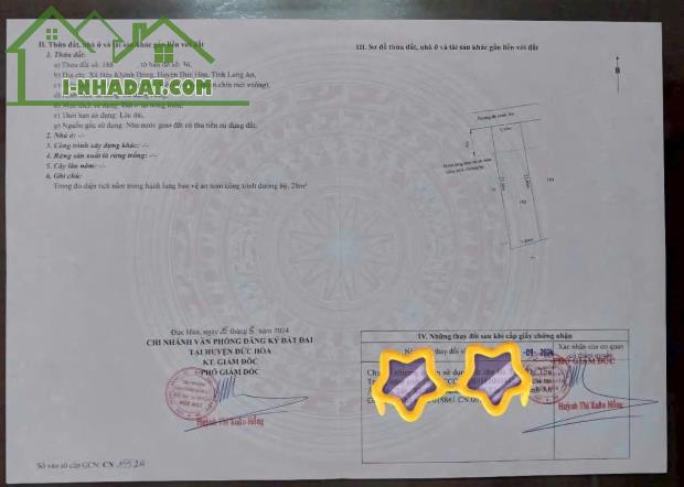 BÁN ĐẤT HÒA KHÁNH ĐÔNG,  ĐỨC HÒA Long AN GIÁ 450Tr /THỔ CƯ 100% - 3