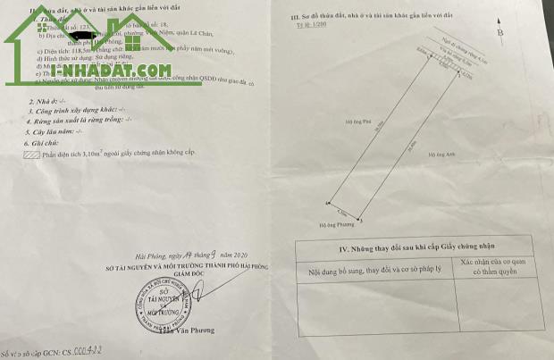 Bán nhà Thiên Lôi, 119m 3 tầng, đường 5m, Giá 6.5 tỉ, sát cạnh Siêu thị AEON