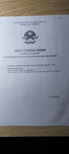 Chính chủ cần bán Nhanh Lô Đất Tại  36, Đường Gang Thép, Phường Trung Thành, Thành phố