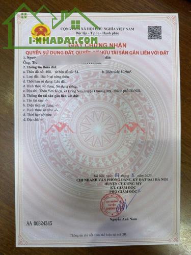 CHÍNH CHỦ BÁN LOO ĐẤT 80,9M TẠI ĐÔNG SƠN-CHƯƠNG MỸ-HÀ NỘI - 3