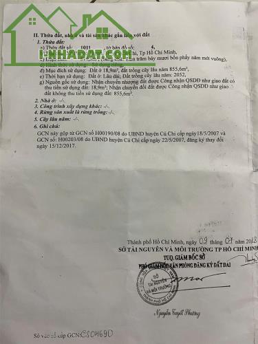 CHÍNH CHỦ Cần Bán Nhanh Lô Đất Thổ Cư 2 Mặt Tiền Võ Văn Điều Tại Huyện Củ Chi, TP HCM - 1