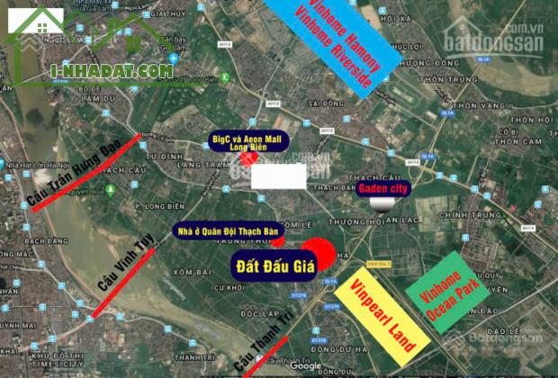 Chính chủ bán đất đấu giá A1 tổ 7 Cự Khối, 65.2m2 mặt tiền 5,5m đường 13m, vỉa hè - 1