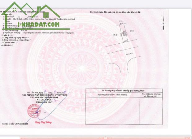 BÁN ĐẤT ĐẸP GIÁ TỐT - VỊ TRÍ ĐẸP TẠI THỦ DẦU MỘT, TỈNH BÌNH DƯƠNG