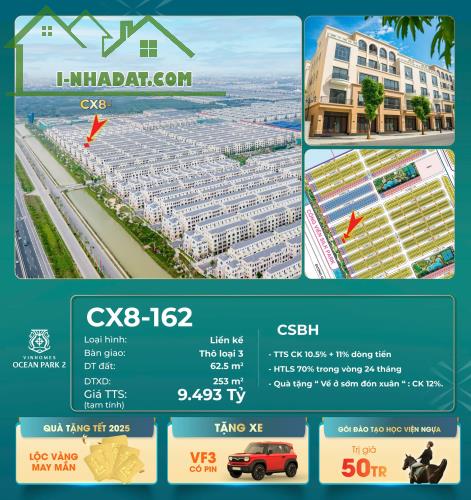 SIÊU PHẨM KÉP – CƠ HỘI SỞ HỮU CẶP CĂN CỰC ĐẸP TẠI PHÂN KHU CỌ XANH - Vinhomes Ocean Park 2