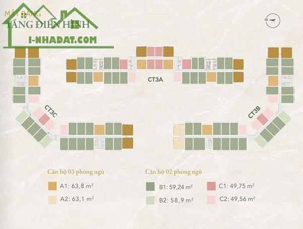 Bán quỹ căn Thương Mại dự án CT3 Kim Chung, Đông Anh 53-64m2, 2-3 ngủ. Sổ đỏ - 2