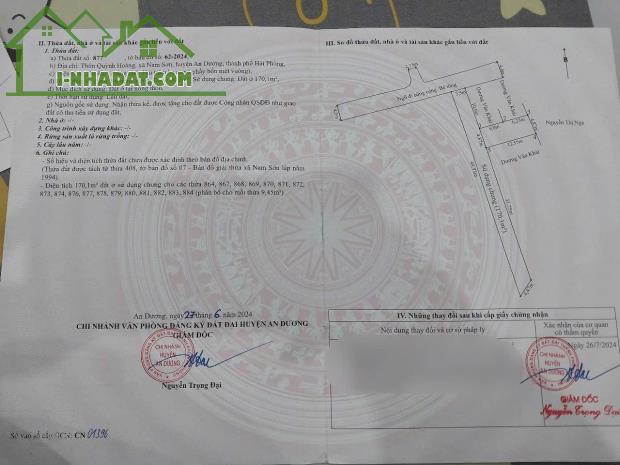Bán đất tại Quỳnh Hoàng, Nam Sơn, An Dương, Hải Phòng giá chỉ 1,39 tỷ - 2