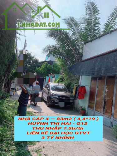 Nhà cấp 4 , 83m2 Huỳnh Thị Hai Q12, thu nhập 7,5tr/th ,liền kề Đại Học GTVT, 3 tỷ nhỉnh - 2