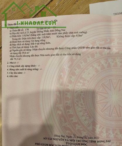 ĐẤT SỔ HỒNG FULL THỔ CƯ - 3